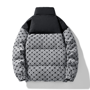 เสื้อแจ็กเก็ตผู้ชายลายตารางหมากรุกแบบหลวมทรงหลวมติดคอปกแบบเย็บแฟชั่น2025โลโก้แบบกำหนดเอง - Product Image 2