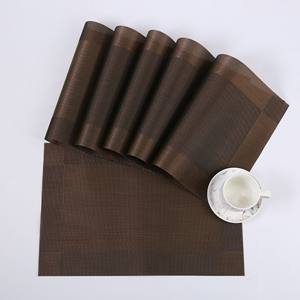 Napperon d'isolation de rectangle de <span class=keywords><strong>PVC</strong></span> tissé lavable résistant à la chaleur tapis de Table à manger de style occidental classique léger - Product Image 5