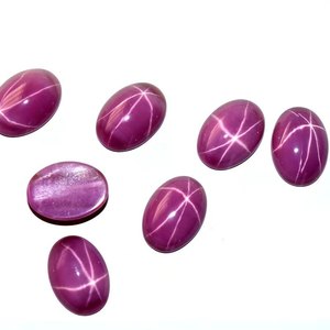 Đá Quý Hình Bầu Dục Ánh Sáng Sao Của <span class=keywords><strong>Ruby</strong></span> Trần Đá Siêu Sao Nhân Tạo Màu Đá Quý Bán Buôn Tổng Hợp Màu Đỏ Hồng Nhiệt Vòng Cắt - Product Image 4