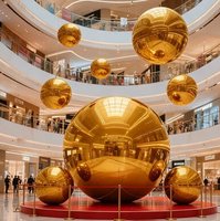 Grande boule miroir gonflable en PVC brillant, idéale pour la décoration de discothèques, festivals de musique, fêtes et scènes, taille surdimensionnée