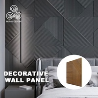 MUMU 3D Design Architectural revêtement de luxe Flexible fluoté pour intérieur Restaurant papier peint de panneau mural