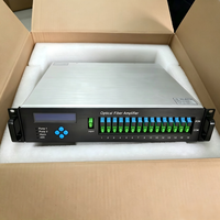 Amplificador Óptico de Fibra EDFA YEA-1550-16W con 16 Puertos de Salida, 1550nm, para Redes CATV, FTTH y PON