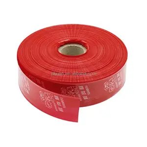 Rollos personalizados impresos Salchichas de jamón Ahumado Rojo Naranja Color claro PA + PE Carcasa de salchicha de plástico