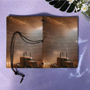 Cuaderno A6 hecho a mano, cierre <span class=keywords><strong>de</strong></span> corbata Vintage resistente, 80 hojas, regalo duradero para reuniones <span class=keywords><strong>de</strong></span> investigación <span class=keywords><strong>de</strong></span> mercado, NotesSinger Truck Audience - Product Image 6