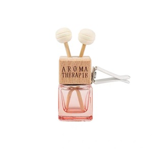 Perfume de coche colgante aire refrescante, difusores de Clip de ventilación de Perfume de coche cuadrado negro botella de Perfume de coche colgante 10ml con tapa de madera - Product Image 4