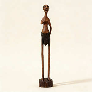 Figurine de girafe en bois d'ébène africain sculptée à la main, style Art déco, décoration d'intérieur - Product Image 3