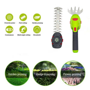 Alat taman multifungsi ganda 2 dalam 1, pemangkas tanaman pagat gunting rumput tanpa kabel dapat diisi ulang daya - Product Image 6