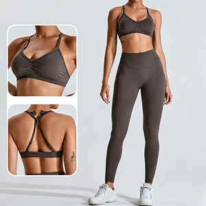 Sujetador deportivo ajustable con espalda en Y para mujer, fruncido, de bajo impacto, transpirable, acolchado, para correr y gimnasio, OEM ODM, al por mayor - Product Image 3