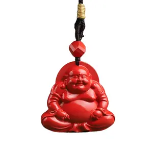 3-16 cinabre en gros pendentif bébé bouddha enfant pendentif porter Maitreya bouddha collier cadeaux protection des enfants