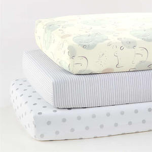Hongbo ชุดเครื่องนอนสำหรับเด็กทารกแผ่นไม้ไผ่พิมพ์ลายสัตว์ทะเลขายส่งผ้าปูที่นอนเด็กแรกเกิด - Product Image 1
