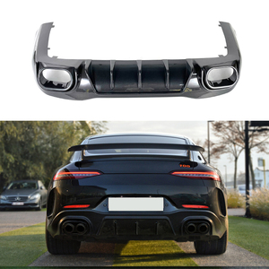 Kit de carrocería GT63 de fibra de carbono seco <span class=keywords><strong>Mercedes</strong></span> <span class=keywords><strong>GT</strong></span> clase X290 estilo B labio delantero difusor trasero cubierta de luz antiniebla escape-capó de parachoques de carbono - Product Image 4