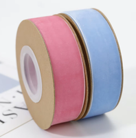 Ruban en velours simple face en nylon imprimé sur mesure de haute qualité, 50 yards/rouleau, largeur 3-50 mm, avec logo personnalisé pour l'emballage cadeau