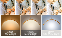 Lampe de studio FOSOTO pour cils, lampe lune pour extension de cils, lumière LED d'appoint pour technicien(ne) des cils, éclairage pour lit de pose de cils, maquillage et photographie