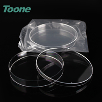Boîte de Pétri de laboratoire TOONE-TW-150C stérile jetable en PS 100 mm avec couvercle pour culture de cellules microbiennes et bactéries en laboratoire