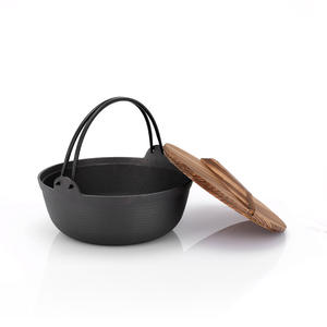 Olla holandesa de hierro fundido de 19-29 cm con tapa antiadherente, utensilios de cocina para acampar al aire libre, wok para pícnic y asados. - Product Image 3