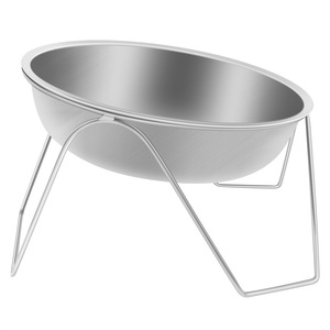 Support surélevé pour gamelle d'animal de compagnie en acier inoxydable pour chats et chiens, forme arrondie GMW 1 - Product Image 3