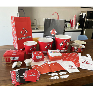 Tùy Chỉnh In Trắng Sinh Thái Thân Thiện Dùng Một Lần Kem Súp Đóng Gói Giấy Thực Phẩm Thùng Bỏng Ngô Cốc Gà Chiên Xô Với Nắp - Product Image 4