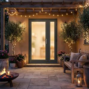 <span class=keywords><strong>Porta</strong></span> a Battente <span class=keywords><strong>in</strong></span> Alluminio di Alta Qualità con <span class=keywords><strong>Vetro</strong></span> Singolo o Doppio per Esterni o Interni - Product Image 5