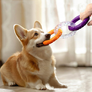 Jouet interactif pour <span class=keywords><strong>chien</strong></span> Tug of War, jeu de traction pour <span class=keywords><strong>chien</strong></span>, jouet interactif à anneau de traction, jouets de nettoyage <span class=keywords><strong>des</strong></span> <span class=keywords><strong>dents</strong></span> en TPR résistants pour chiens de grande et petite taille - Product Image 2