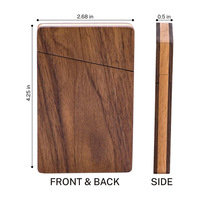 Estuche tarjetero magnético de madera para regalo ecológico personalizado, regalos para papás, tarjetero de madera de lujo, billetera