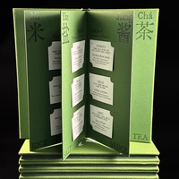 Couverture de menu en lin avec insert en papier spécial et porte-cartes intégré, menu de restaurant écologique et vert