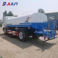 Dongfeng, camión cisterna de agua de segunda mano de 10000L, rociador de agua con rueda motriz 4x2 diésel con componentes de núcleo de motor de bomba