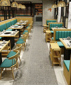 Modern Durable Leather Upholstered Booth <b>Seating</b> with Wooden Frame for Restaurants Cafes Hotels Malls - Product Image 3
