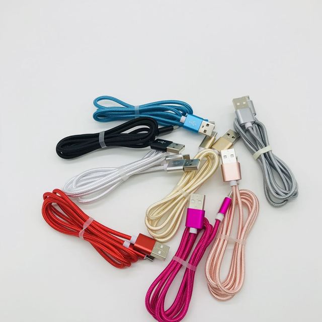 Free shipping cheap price nylon usb data cables fast charging for Android /Iphone/type c 1M/1.5m/2m/3m