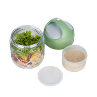 Nouvelles boîtes à lunch en verre pour emporter, récipients micro-ondables pour le bureau, pour adultes, enfants, avec couvercle personnalisé avec logo