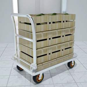 Roestvrijstalen vouwwagen, speciaal voor de logistiek van de vismarkt - Product Image 5