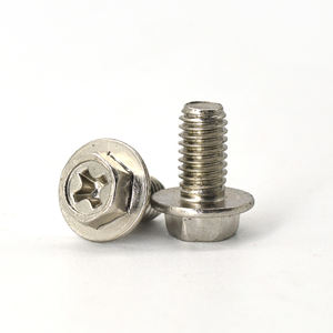 DIN6921 M4 M5 M6 M8 M10 <span class=keywords><strong>M12</strong></span> acero al carbono niquelado grado 8,8 tornillo de cabeza hexagonal de brida hexagonal de rosca completa - Product Image 1