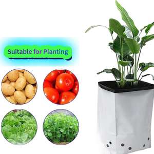 ถุงเพาะต้นไม้พลาสติกสีดำมีรูระบายน้ำสำหรับสวนผักดอกไม้ระบายอากาศได้ดี - Product Image 6