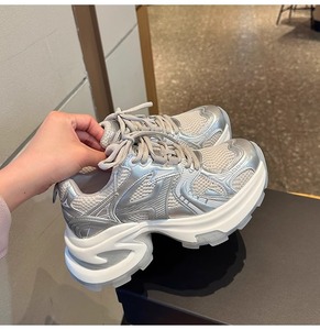 Nuevo Producto 2026, Zapatos Deportivos Casuales Transpirables de Malla Plateada para Mujer, Zapatos para Correr Ligeros y Cómodos - Product Image 5