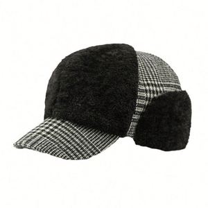 Autumn Winter New Baseball Hat Female <b>Padded</b> Ears Flaps Warm Cap Plush Baseball Cap - Product Image 1