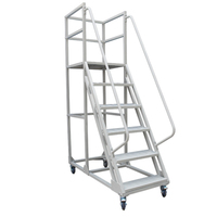 Plateforme d'escalier mobile en acier pour entrepôt, camion d'escalade détachable, échelle avec étagère à roulettes, entrepôt, supermarché
