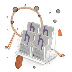Exhibidor de Tarjetas de Presentación Acrílico Vertical de Diseño Moderno y Elegante, Soporte de Escritorio Transfronterizo de 4 Niveles para Fácil Montaje para Mujeres - Product Image 3