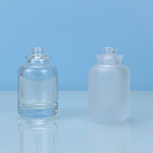 Luxury Round 30ml 50ml 100ml clear <b>Empty</b> Crimp Glass Perfume <b>Bottle</b> with Round Neck Colorful Resin Ball Lid - Product Image 2
