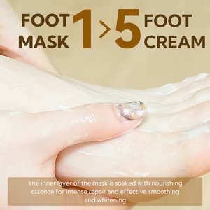 Masque pour les pieds Lanbena pour les pieds secs et gercés, hydratant, blanchissant, exfoliant, masque pour les pieds - Product Image 5