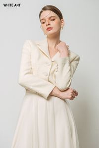 Chaqueta corta Vian Tweed Precio razonable Poliéster formal sostenible Cada producto en una bolsa de poliéster Fabricante de Vietnam - Product Image 5