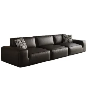 Vải hiện đại PU sofa với khung gỗ mềm mại và bọt lông bên trong cho phòng khách