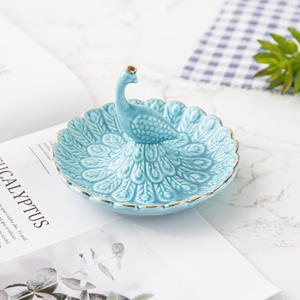 रचनात्मक आयोजक ट्रे थोक सोने कुत्ते चीनी मिट्टी की अंगूठी कान की बाली धारक गहने धारक - Product Image 6