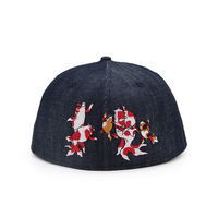 Gorra de Perfil Alto con Diseño de Cultura Tradicional China, OEM ODM, Gorra Plana de Sarga de Algodón con Bordado 5950, Tallas S/M/L