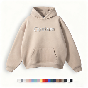 하이 퀄리티 남여 공용 대형 풀오버 후드 100% 면 헤비급 320g 니트 패브릭 사용자 정의 다시 로고 캐주얼 패션 - Product Image 1