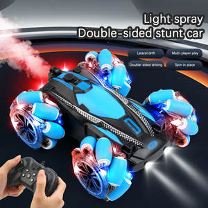 Juguete para niños de alta velocidad de doble cara para acrobacias, <span class=keywords><strong>coche</strong></span> de Control remoto, tracción en las cuatro ruedas con luces y vehículo todoterreno pulverizado - Product Image 5