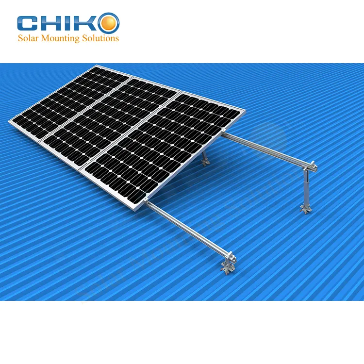 Sistema de montaje de Marco solar de aluminio de techo de metal de energía solar