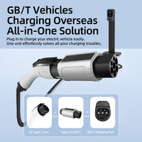 Adaptateur de charge EV de type 1 à GB/T en ABS PC ignifuge, sûr, 7 kW, 220 V AC pour voitures électriques et SUV