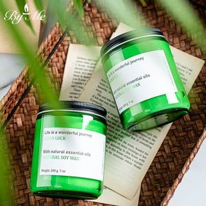 BYME Candela Artigianale Fai-da-te in Cera di Soia Vegetale Senza Fumo, a Forma di Tazza, Verde, per Decorazione Creativa della Camera da Letto, Personalizzabile, Senza Profumo - Product Image 4