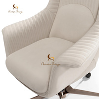 Fauteuil de bureau de luxe à dossier haut, chaise pivotante rembourrée haut de gamme, chaise ergonomique à dossier haut, chaise de direction pour villa