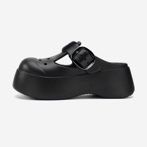 Women's Thick Sole EVA <b>Clogs</b> Mary Jane Style Closed Toe Sandals Summer Wear Resistant Non Slip Milky White 35-38 - Product Image 3