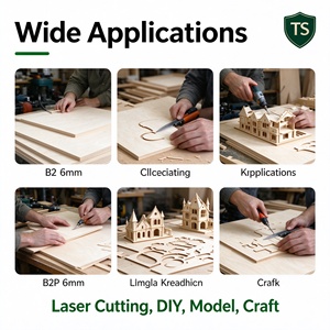 Plaques de contreplaqué de tilleul personnalisables 6 mm, feuilles de tilleul 4x4, 6x6, 8x8, 12x12 pouces pour découpe laser, gravure CNC, modélisme et artisanat DIY - Product Image 5